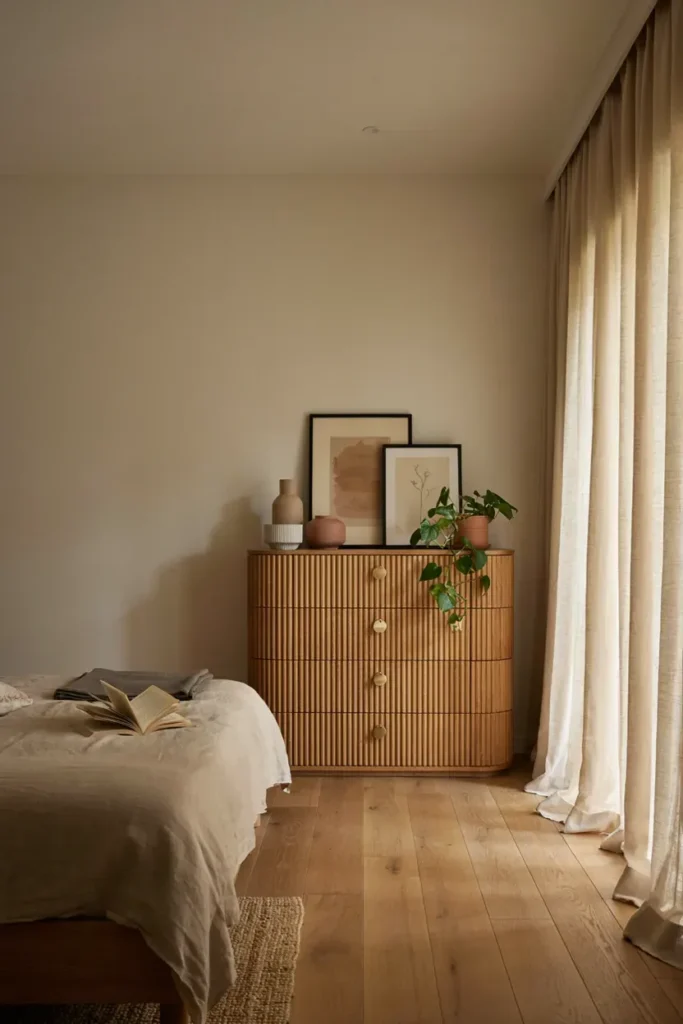 Fluted Wood Dresser