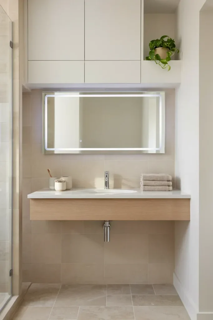 Frameless White Cabinet