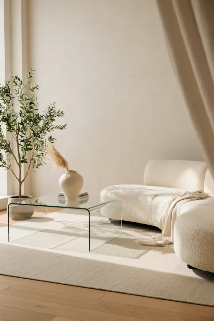 Glass Waterfall Table