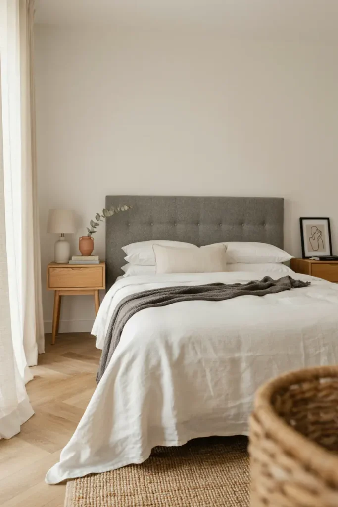Grey Herringbone Headboard