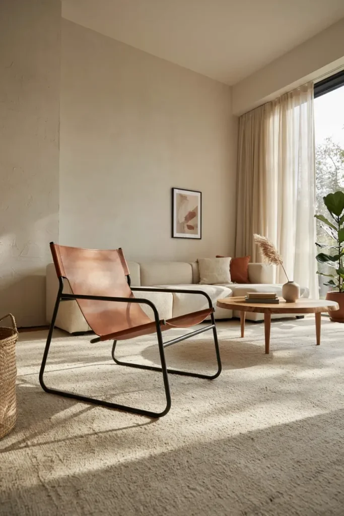 Leather Sling Chair