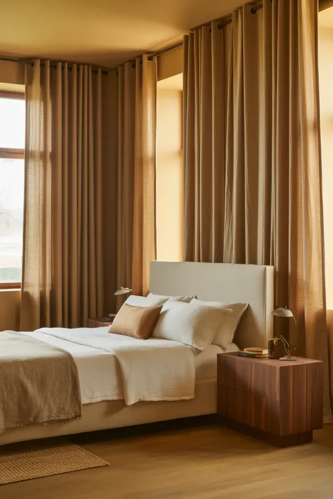 Mocha Linen Curtains