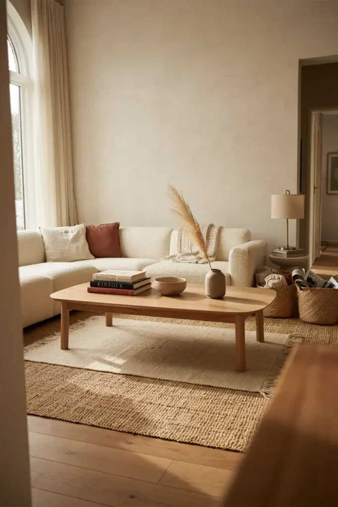 Natural Wood Coffee Table