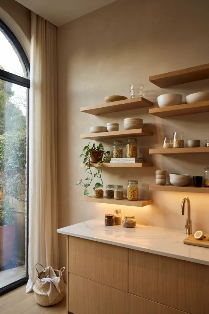 Open Oak Shelving