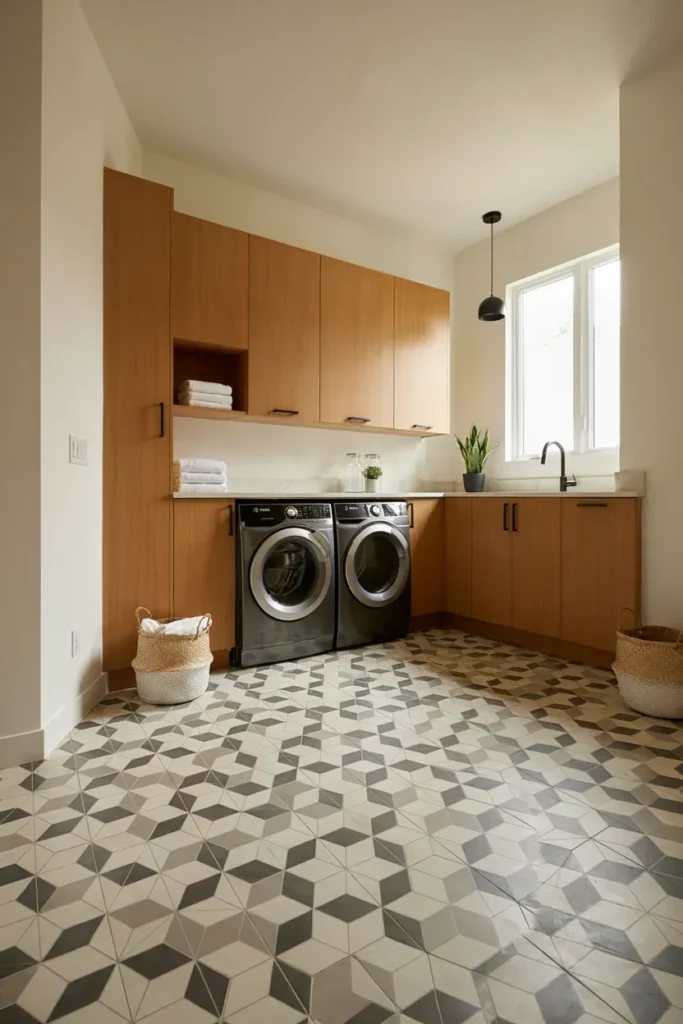 Patterned Tile Flooring