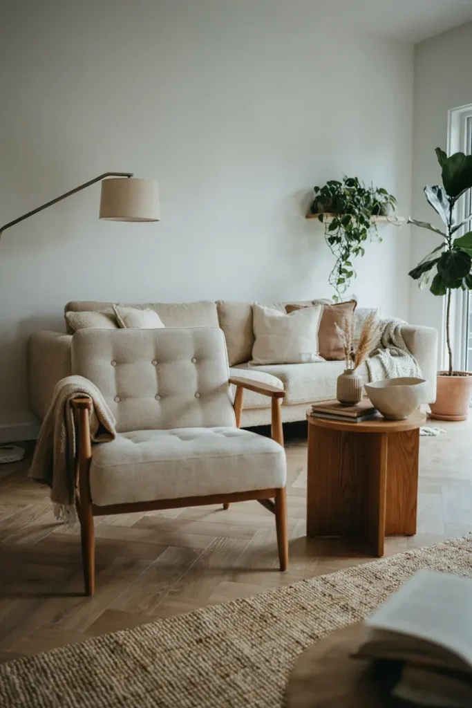 Tufted Linen Chair
