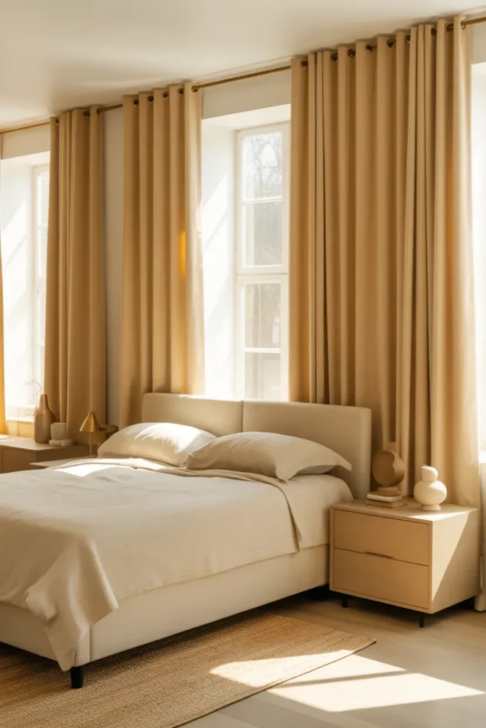 Warm Beige Drapes