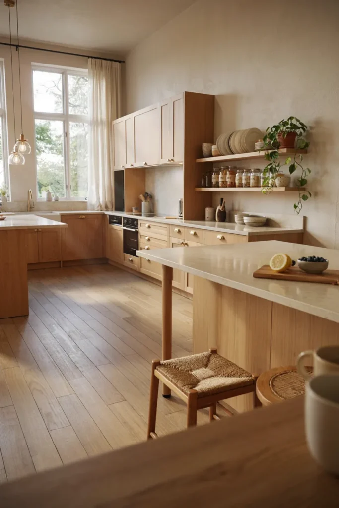 Warm Wood Cabinets