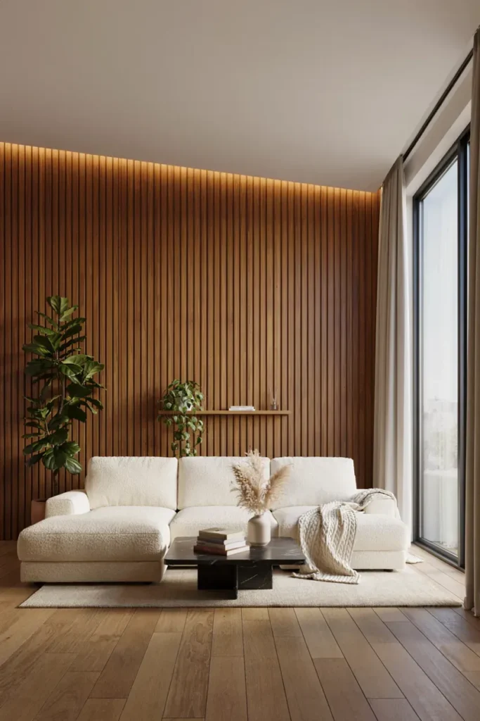 Wood Slat Feature