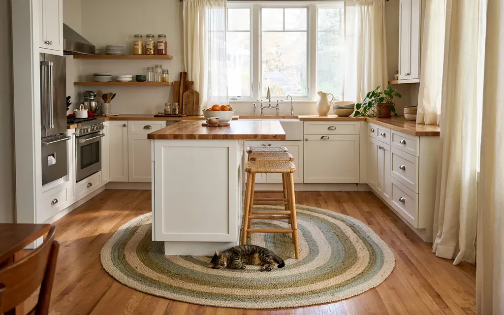 green kitchen rug ideas  